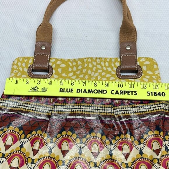Fossil PVC coated large Tote Shoulder Bag Great colors for fall - Picture 4 of 12